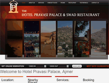 Tablet Screenshot of hotelpravasipalace.com